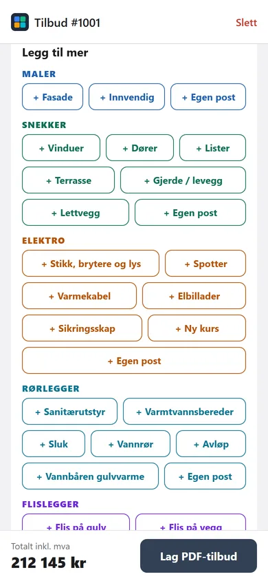 Rehabappen: velg arbeid fra fem fag